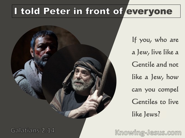 Galatians 2:14 Paul And Peter Deviating From The Truth (beige)